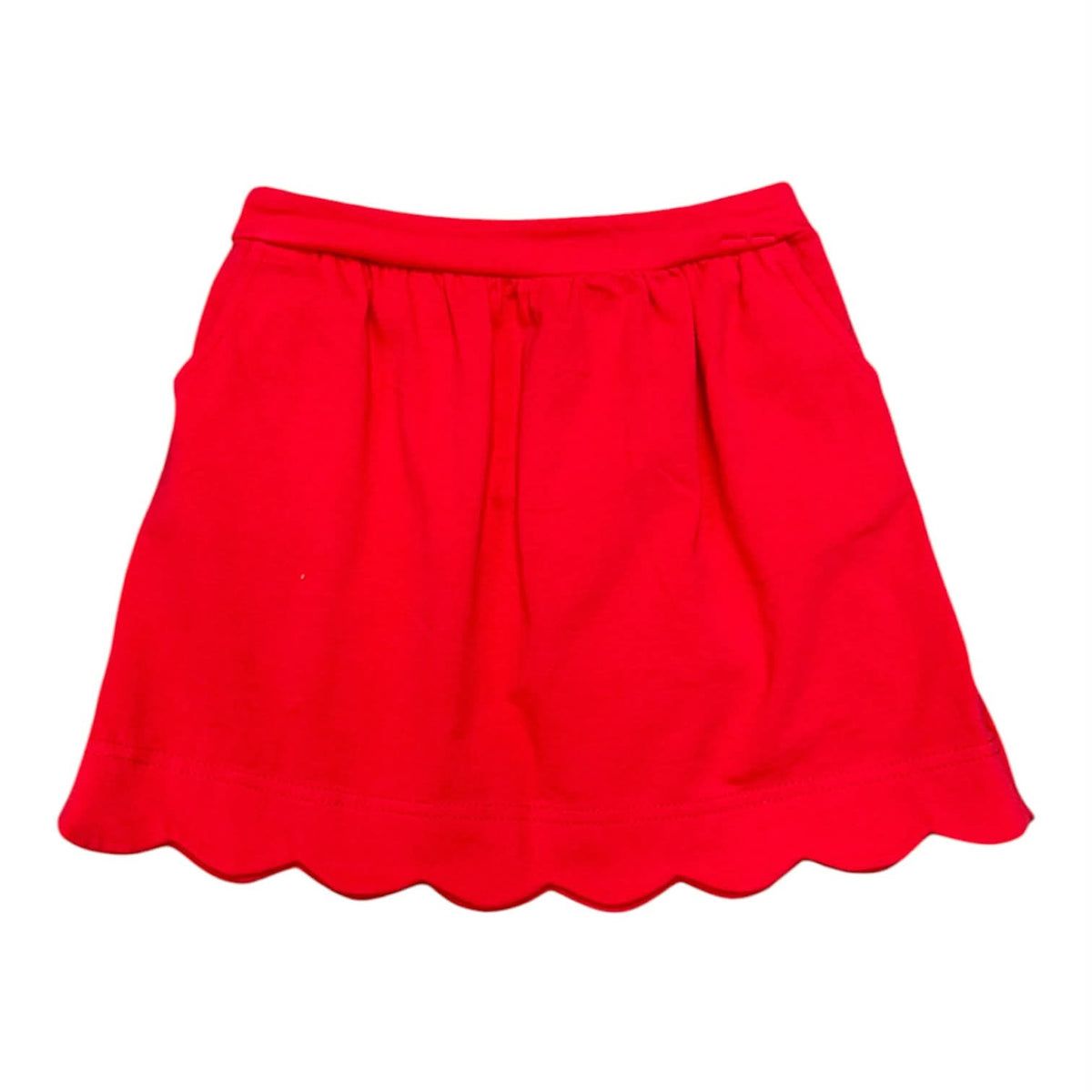 Scalloped Red Skirt