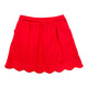 Scalloped Red Skirt