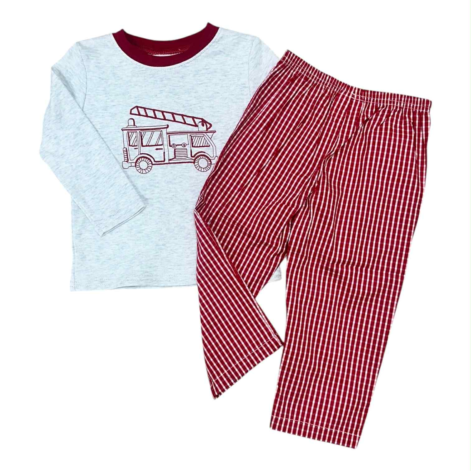 Firetruck Embroidery Set
