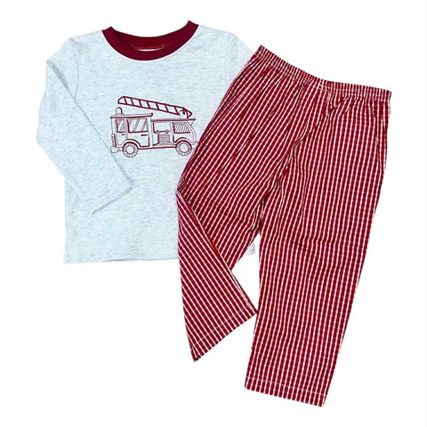 Firetruck Embroidery Set