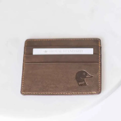 Leather Embossed Duck Slim Wallet