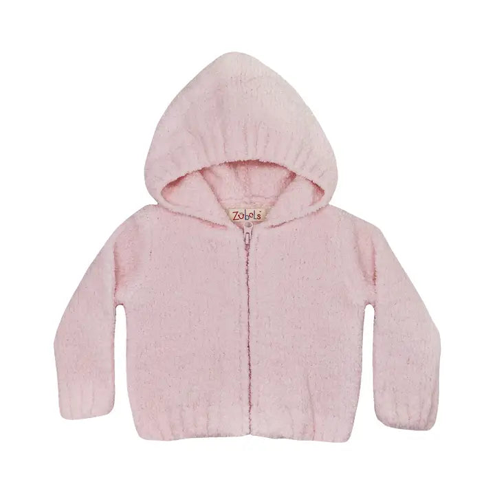 Chenille Hooded Zip Up Sweater
