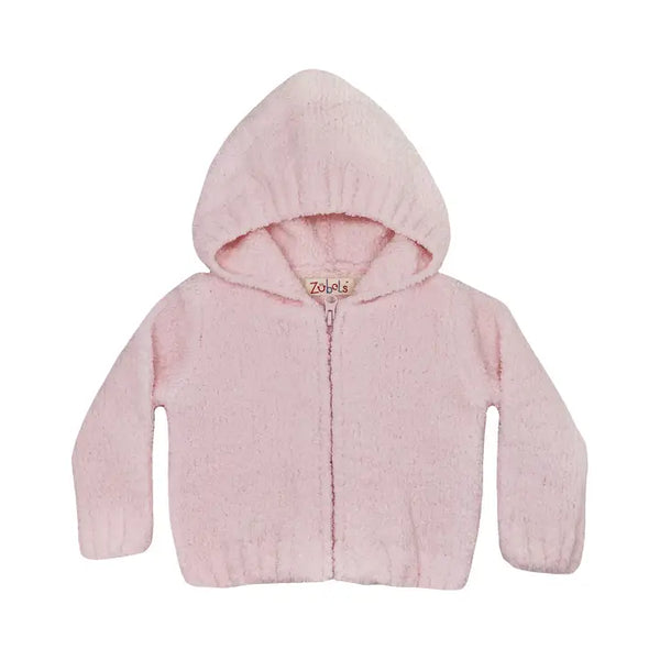 Chenille Hooded Zip Up Sweater