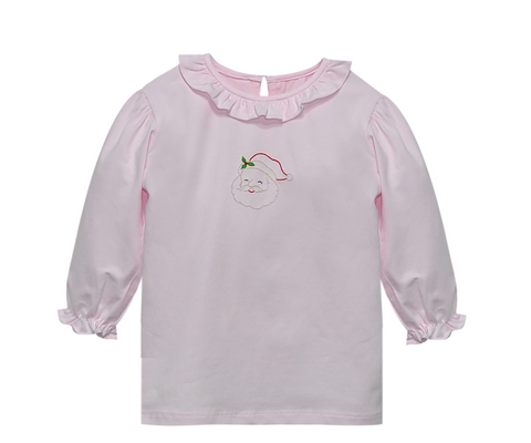 Pink Evelyn Santa Blouse