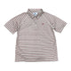 Southbound Garnet Striped Performance Polo