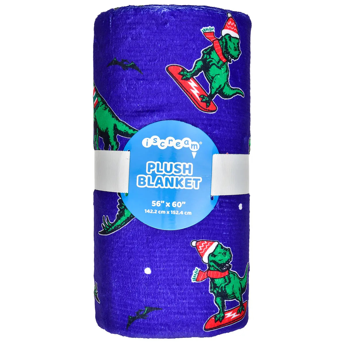 IScream Holiday Dino Plush Blanket
