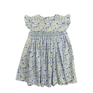 Blue Floral Geo Dress