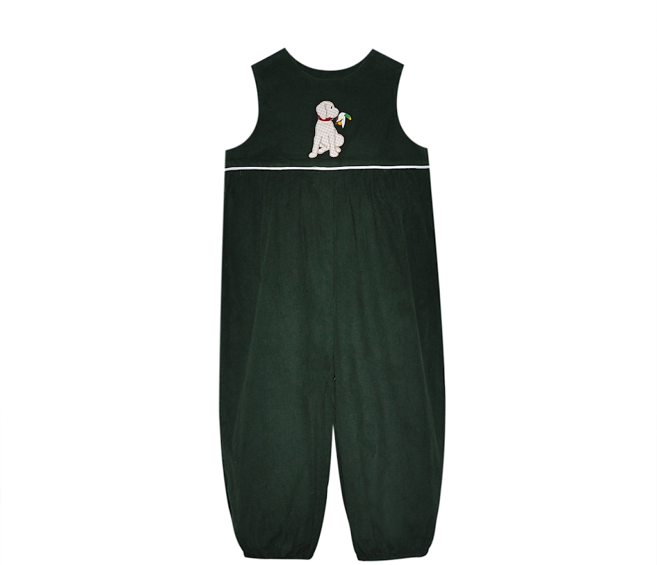 Green Hunting Dog Romper
