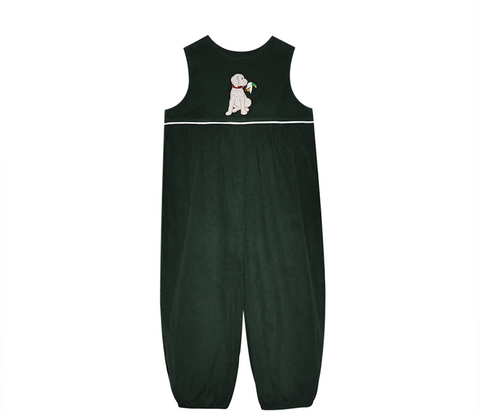 Green Hunting Dog Romper