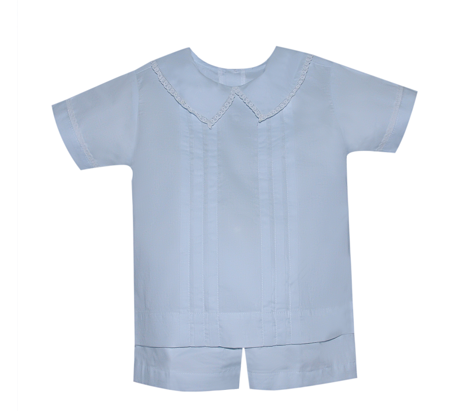Blue Tucker Short Set