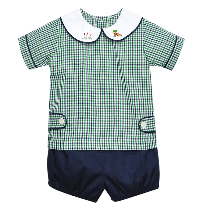 Duck Plaid Short Set