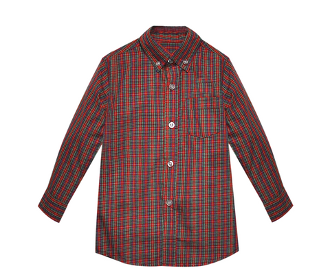 Red Plaid Button Down