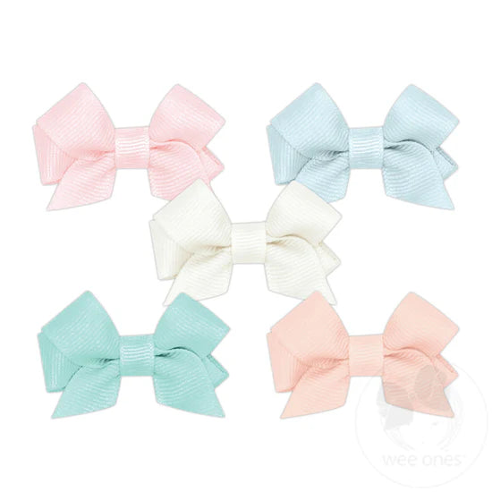 Wee Ones Five Tiny Front-tail Grosgrain Bows