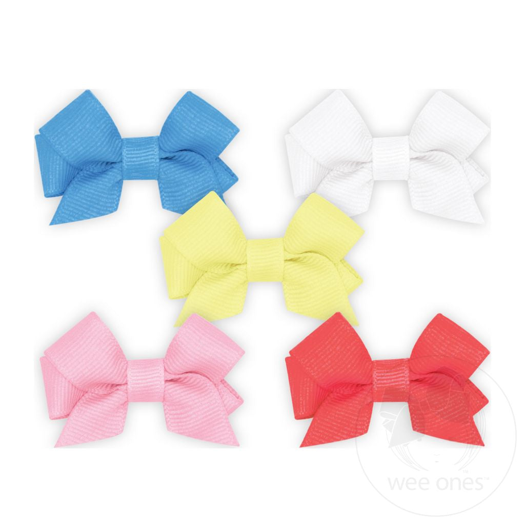 Wee Ones Five Tiny Front-tail Grosgrain Bows