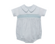 Asher Blue Smocked Bubble