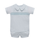 Asher Blue Smocked Short Set