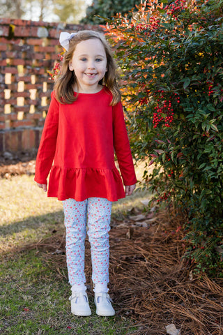 Peggie Peplum Full Bloom Legging Set
