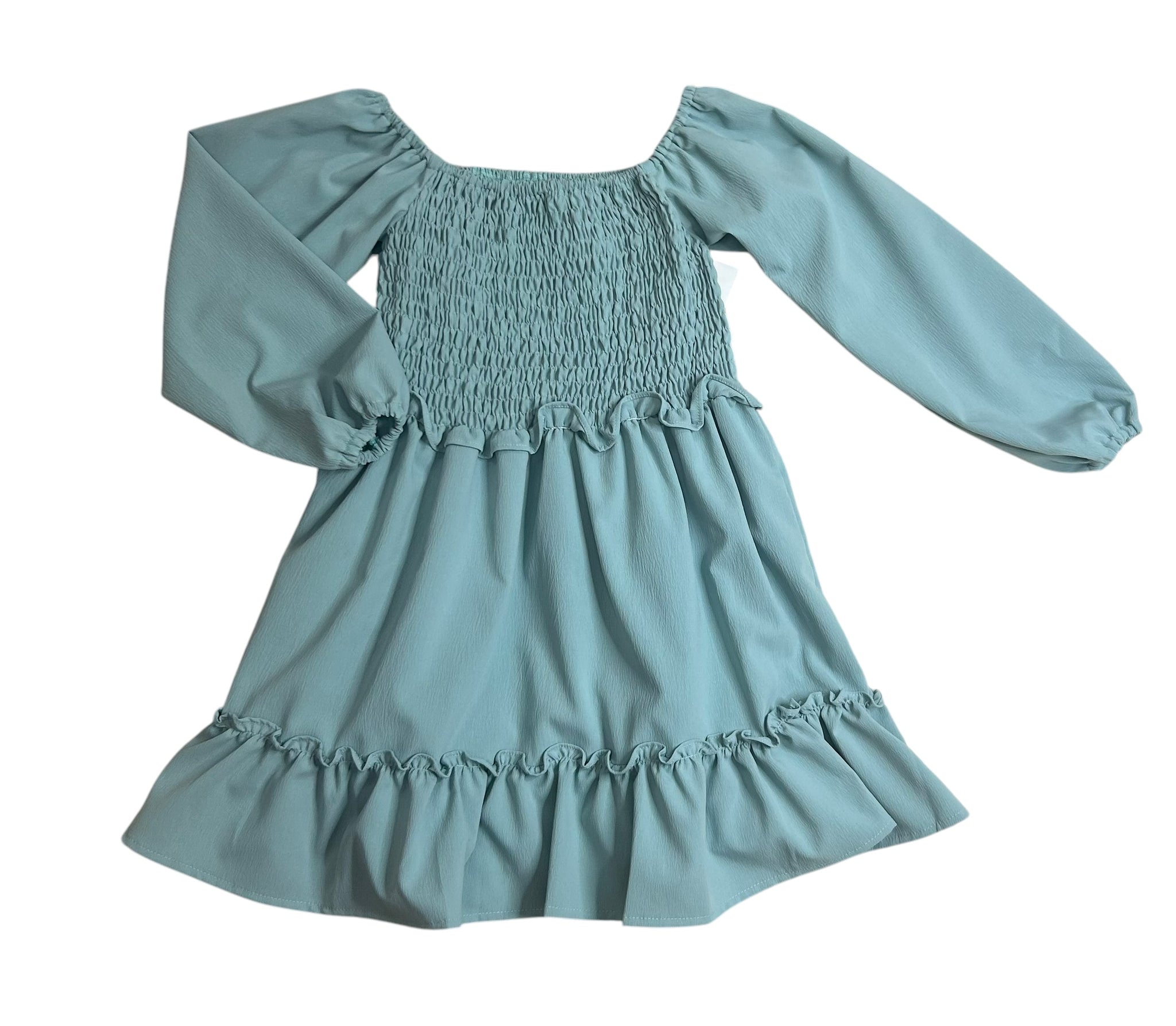 Be Elizabeth Smocked Green Dress