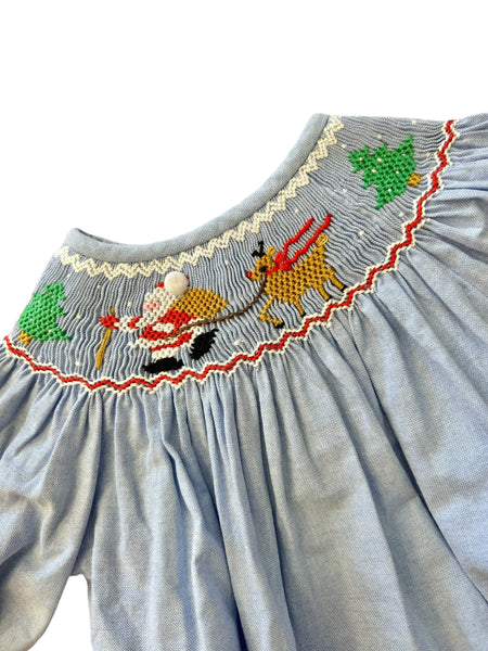 Santa's Coming Smocked Dress