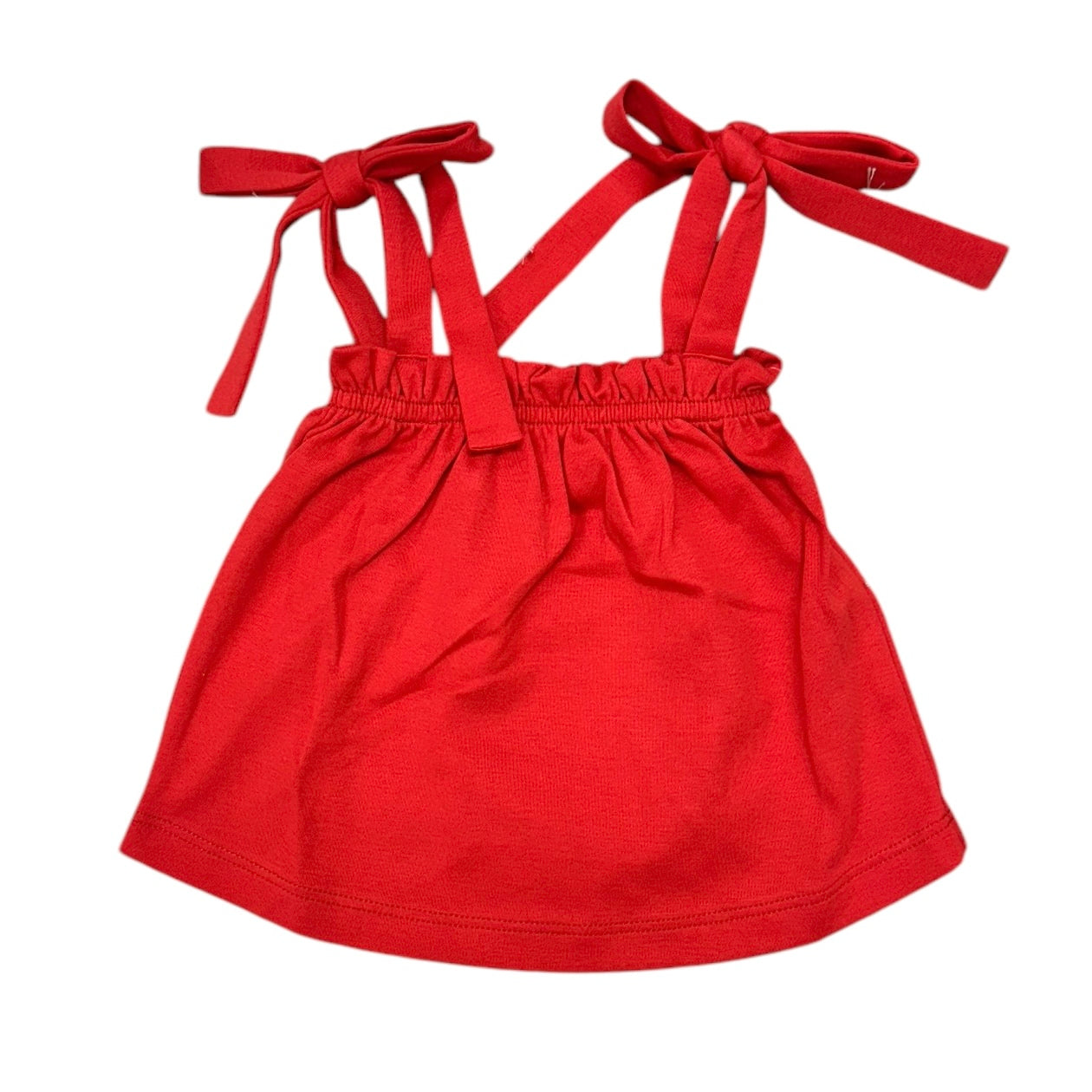 Red Pima Tie Top