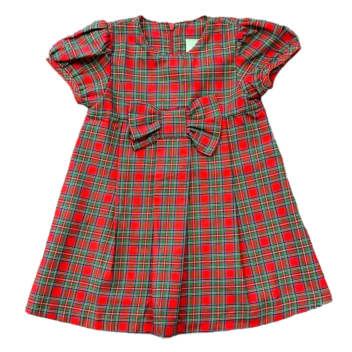 Christmas Plaid Bow Dress