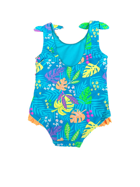 Neon Tiki Vibes Tie Shoulder One Piece Swim