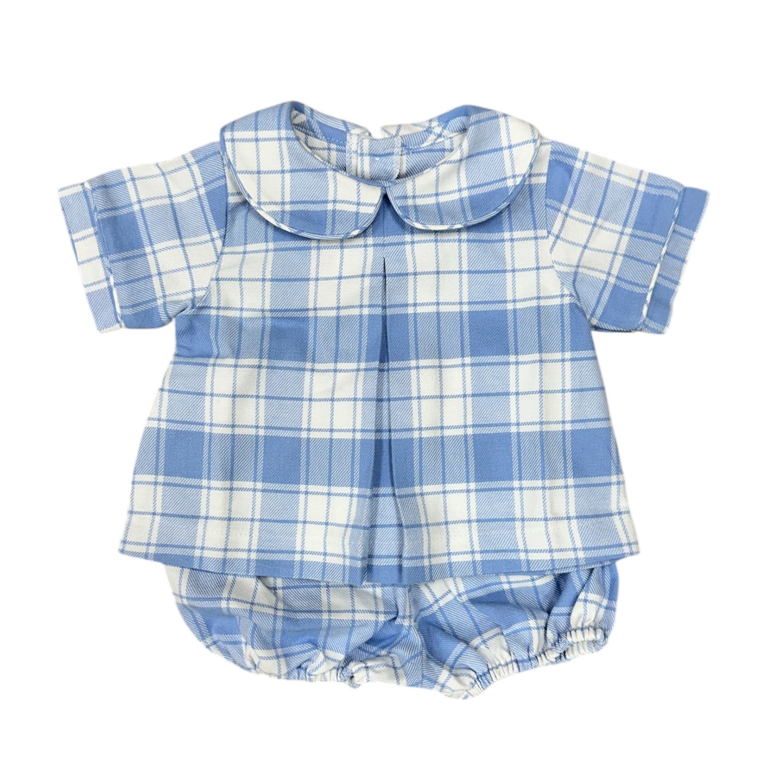 Blue Flannel Rory Diaper Set