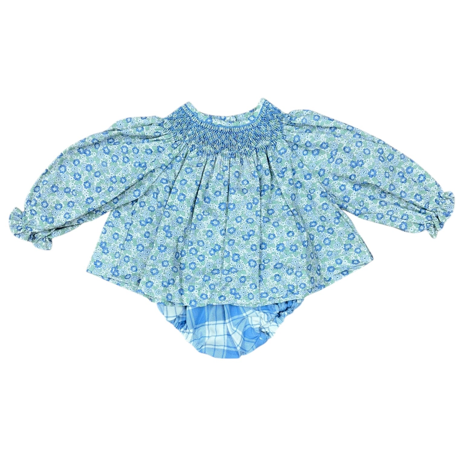 Emory Smocked Floral Bloomer Set