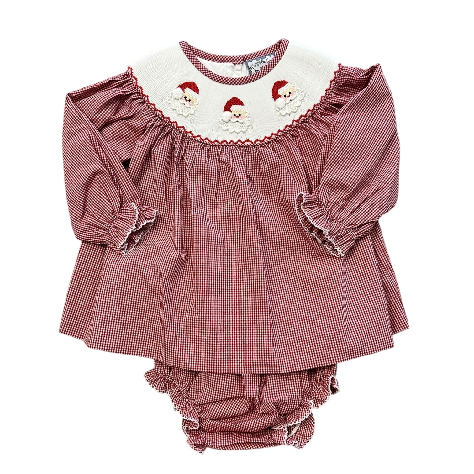 Santa Smocked Bloomer Set