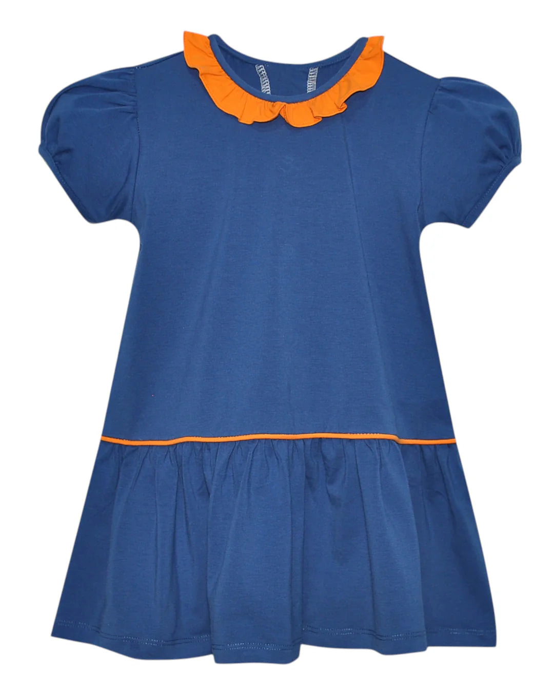 Navy/Orange Game Day Knit Dress