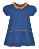 Navy/Orange Game Day Knit Dress