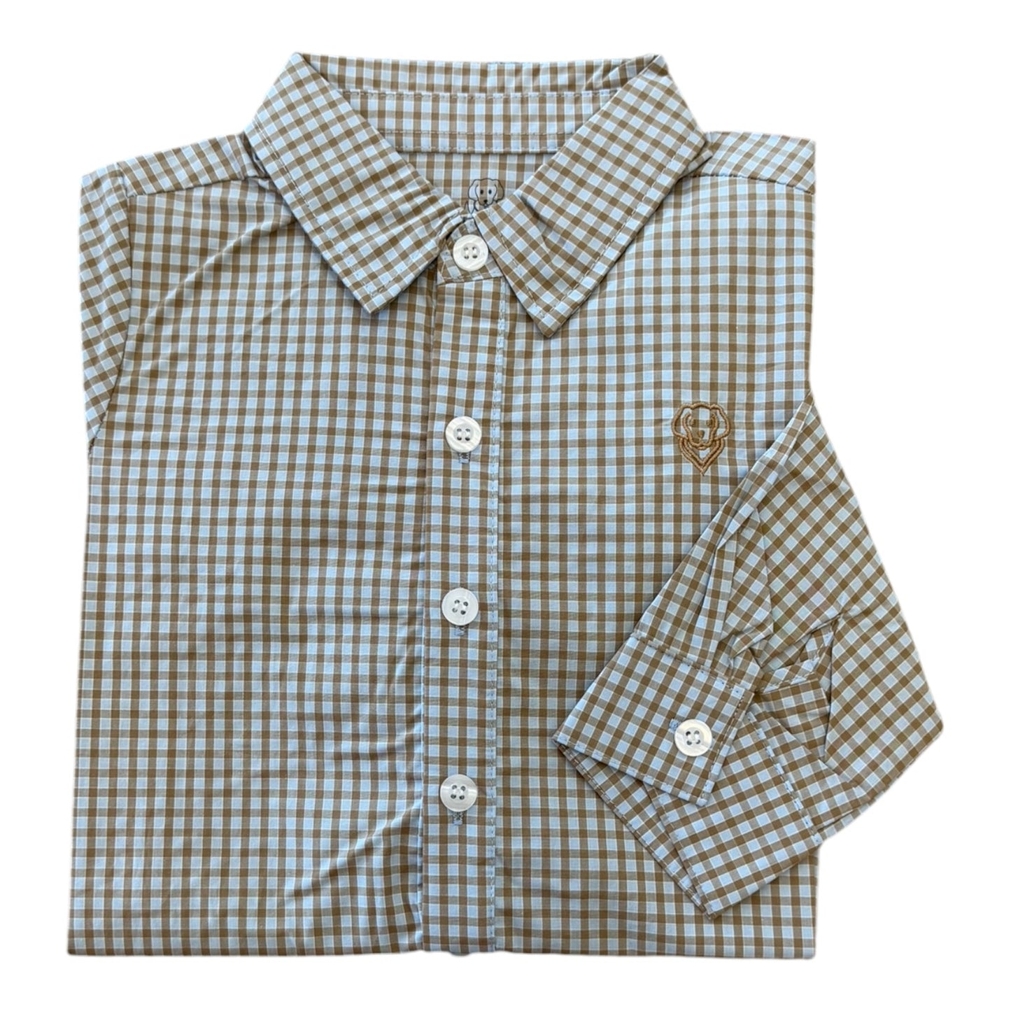 Blue/Brown Plaid Button Down