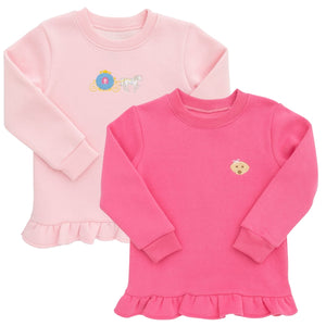 Itsy Bitsy Girls Ruffle Crewneck Pullover