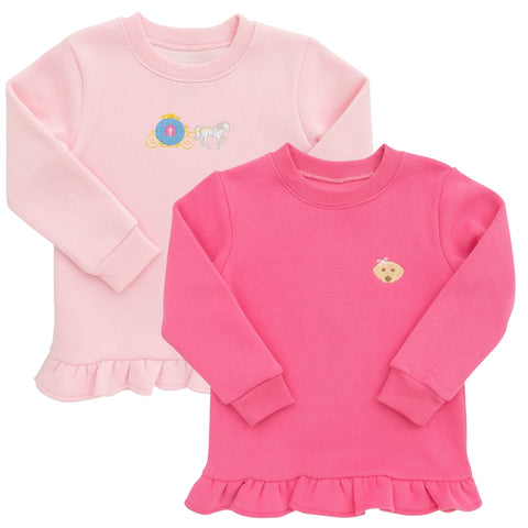 Itsy Bitsy Girls Ruffle Crewneck Pullover