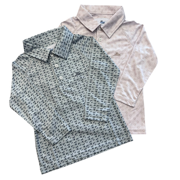 SB LS Performance Printed Polo