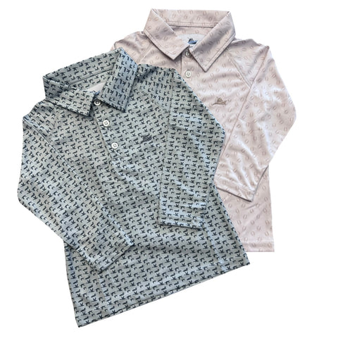 SB LS Performance Printed Polo