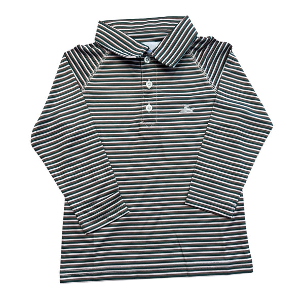 SB LS Performance Striped Polo