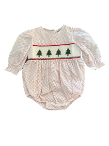 Christmas Tree Smocked Bubble