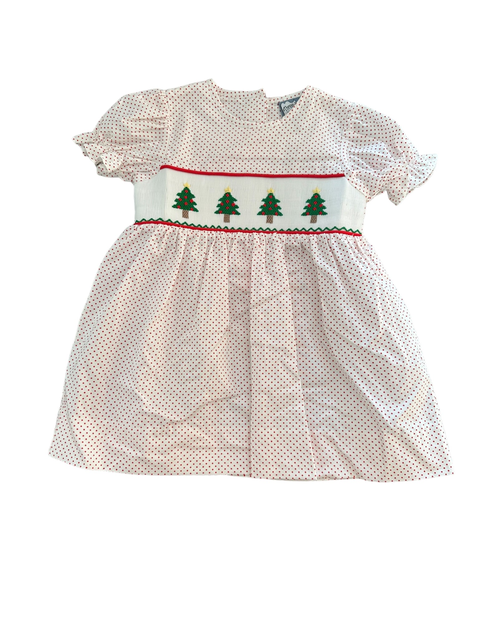 Christmas Tree Smocked Dress