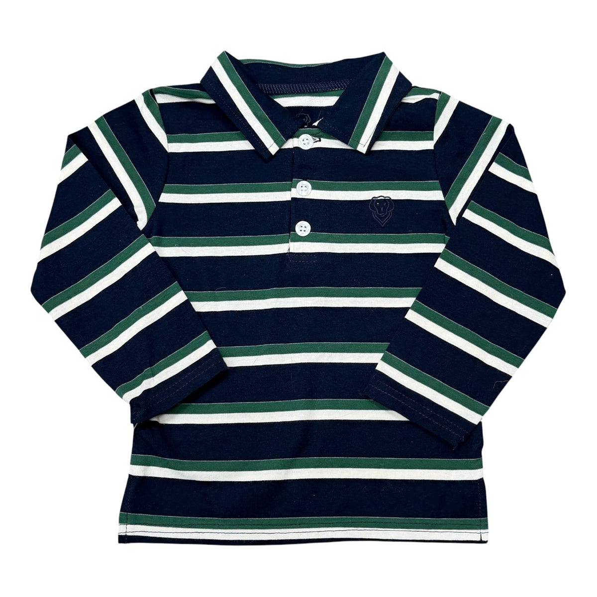 Navy & Green Striped Emmett Polo