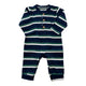 Navy & Green Striped Easton Romper