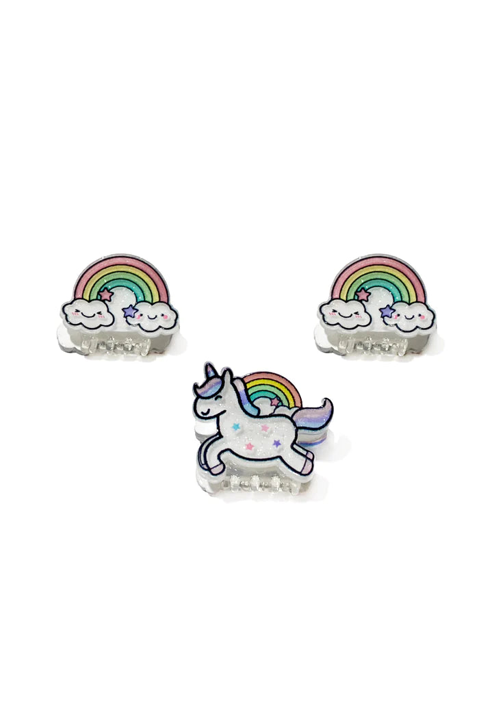 Unicorn & Rainbow Mini Hairclips