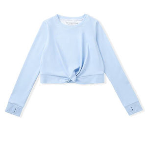 Blue Activewear Knot Top