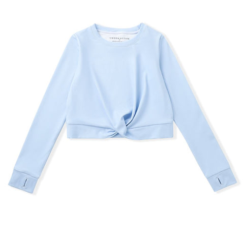 Blue Activewear Knot Top