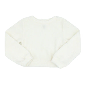 White Cozy Tween Sweater