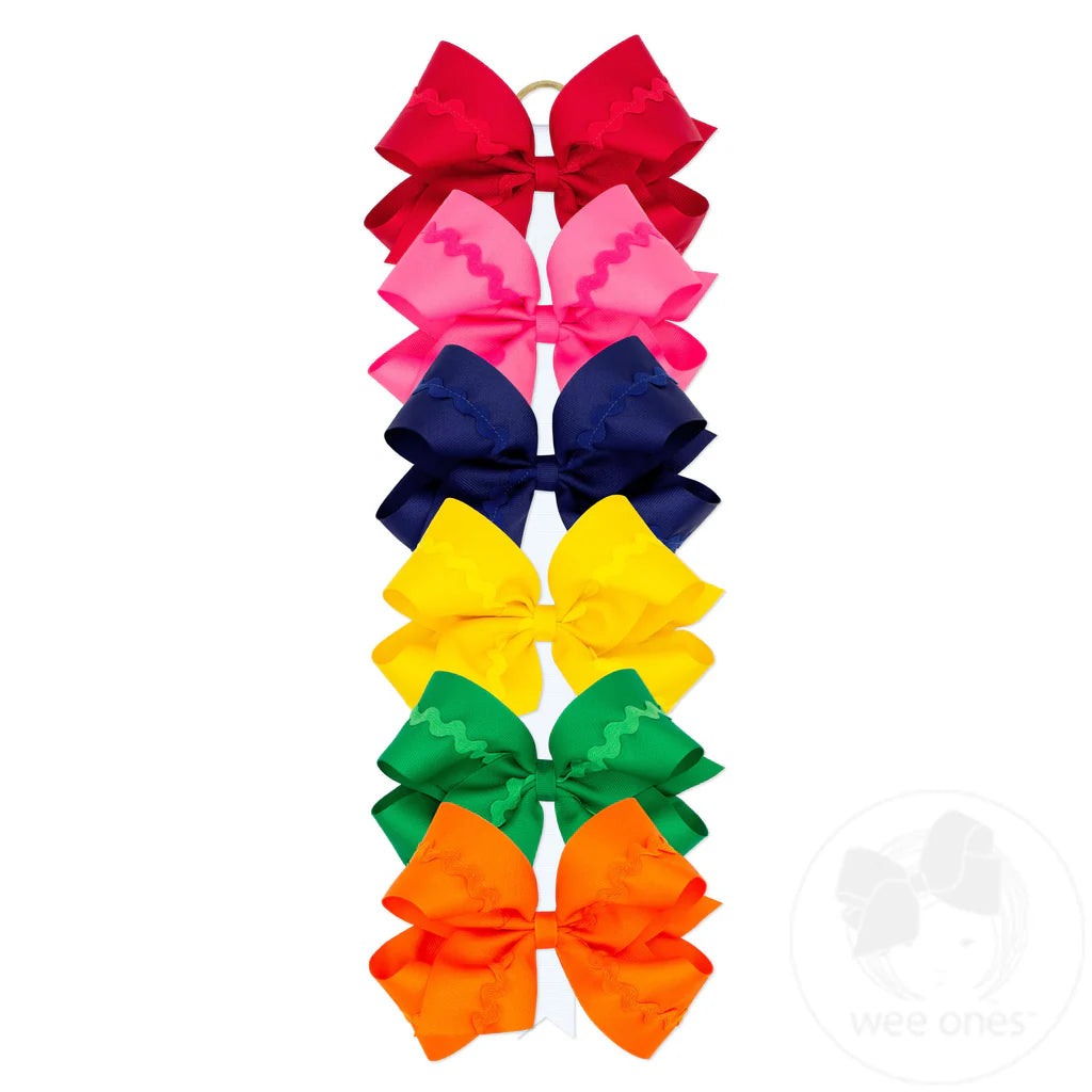 Wee One Ric-Rac Trim Bows
