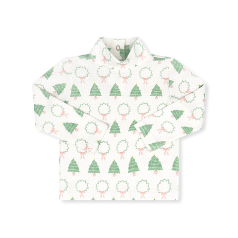 Oh Christmas Tree Pink Tiny Tot Turtleneck