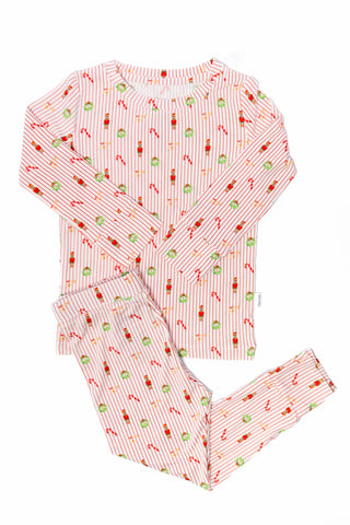 Mini Christmas Pinstripe PJs