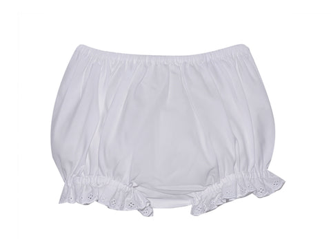 Lily Girl White Eyelet Trim Diaper Cover