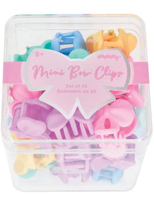 Mini Bows Hair Clips Set